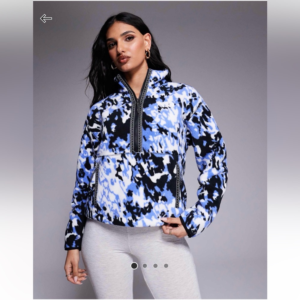 🌀NEW North Face 1/4 Zip Fleece - Size XS | Color: Blue Camo